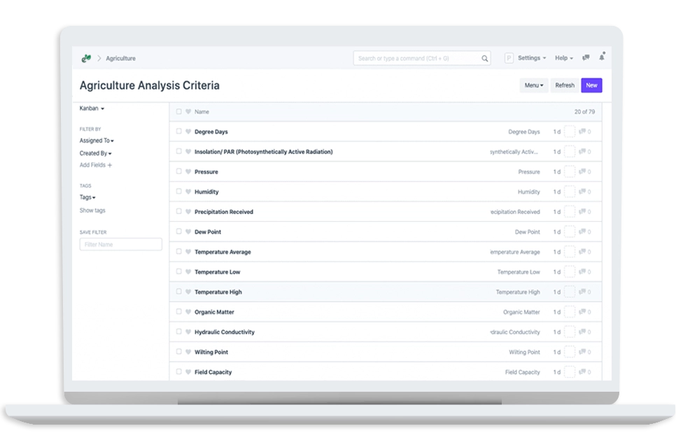 Comprehensive Agronomic Monitoring with Over 70 Analysis Criteria